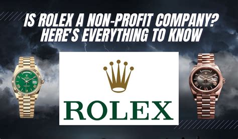 is rolex a non profit co|does Rolex pay taxes.